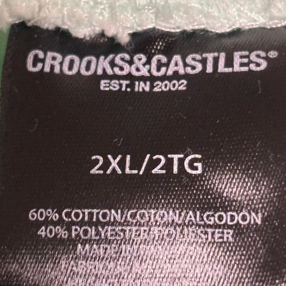 Crooks & Castles Sweatpants Joggers Light Green 2XL NWT - Picture 3 of 9